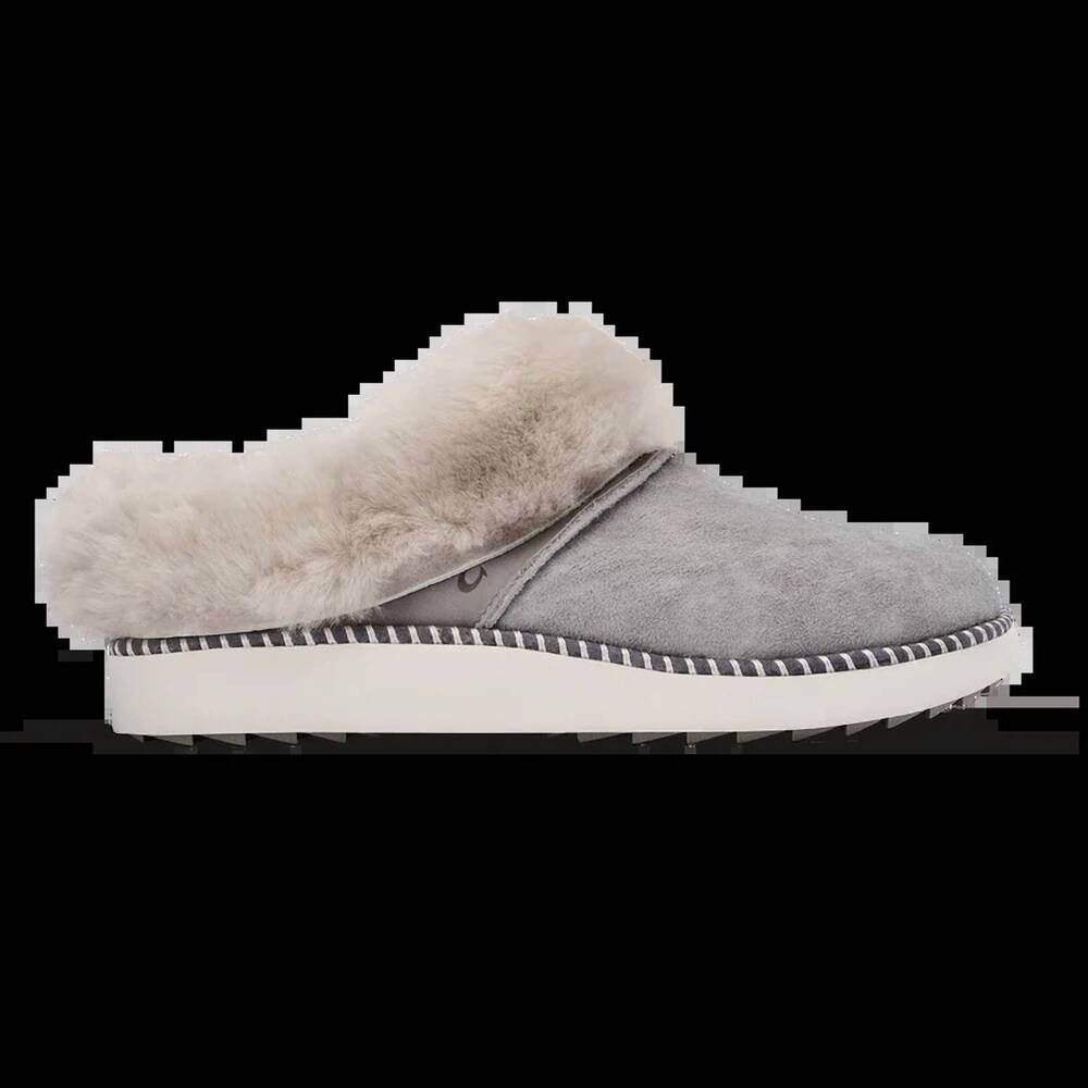 NEW OLUKAI women's ku‘i indoor/outdoor slippers in fog/mist grey